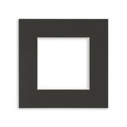 Black 12x12 White Picture Mats with White Core for 8x8 Pictures - Fits 12x12 Frame