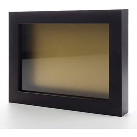 Black 12x24 Wood Box Display with Acid-Free Backing UV & Hanging Hardware - with 3/4" Usable Depth - Great Magazine Display box