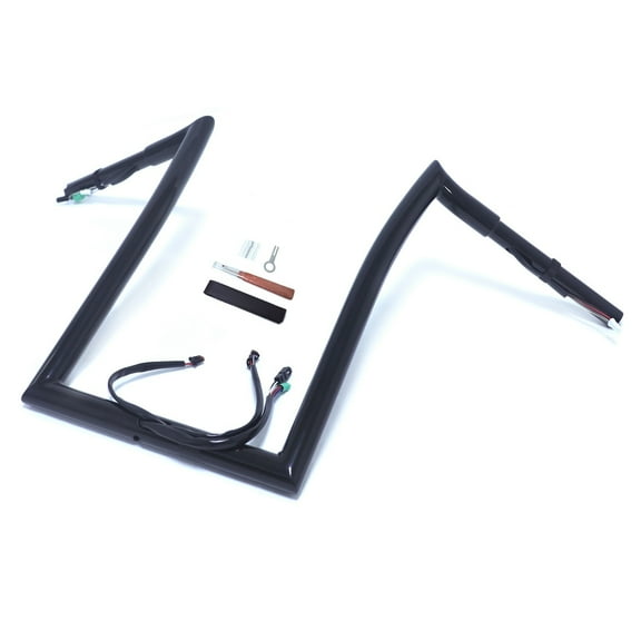 Black 14" Prewired Handlebar 1.25" 25mm For 2015 Harley Road Glide (Smooth Corner)