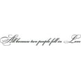 thumbnail image 1 of Black 146" x 20" Decaltor all because two people Lettering Wall Decal Sticker Sticker D?or, 1 of 1