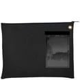 thumbnail image 1 of Black 14oz Canvas Interoffice Mailer - 12W x 9H Transit Bag - Large Zipper Bag with Grommet - use with Padlock or Zip Tie for Security, 1 of 1