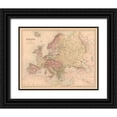 thumbnail image 1 of Black 14x12 Black Ornate Wood Framed with Double Matting Museum Art Print Titled - Europe - Black 1867, 1 of 4
