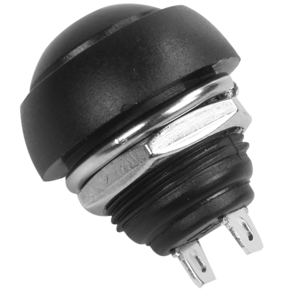 Black 15X Pcs 12mm Waterproof Momentary on/OFF Push Button Round SPST Switch,15 x Waterproof Momentary Push Button Round SPST Switch,Black