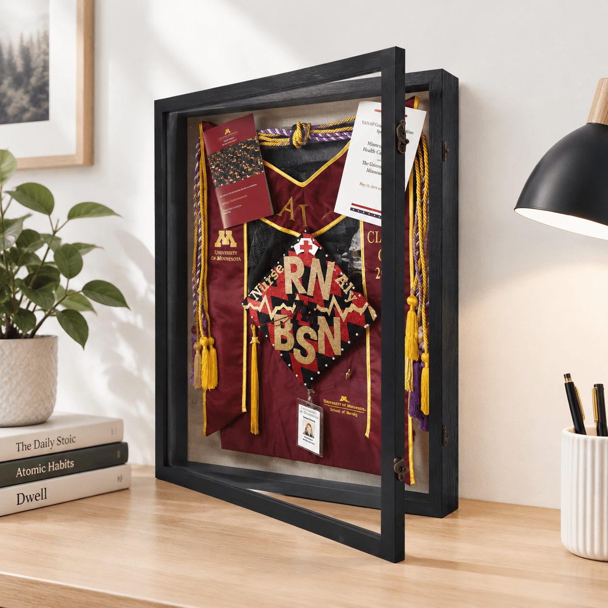 Black 16*20 Wood Shadow Box Frame with Glass Front and Linen Backboard ...
