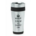 thumbnail image 1 of Black 16oz Insulated Stainless Steel Travel Mug Z242 Keep Calm and Carry On, 1 of 1