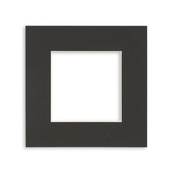 Black 16x16 White Picture Mats with White Core for 12x12 Pictures - Fits 16x16 Frame