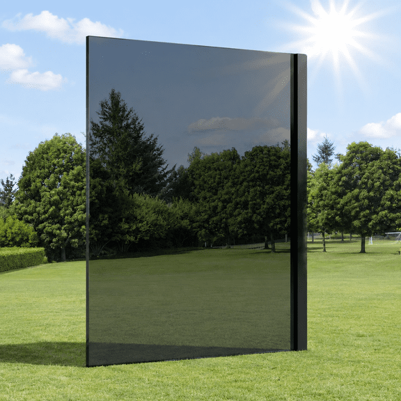 Black 17.5" x 78.7" One Way Window Film for Home and Office Use