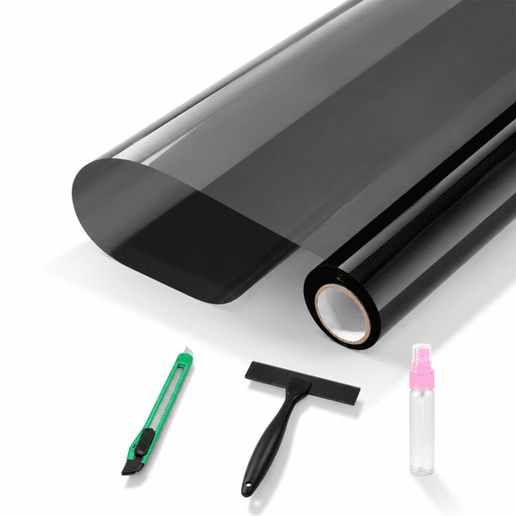 Black 17.5Inch×78.7Inch One-Way Window Film Kit with Installation Tools