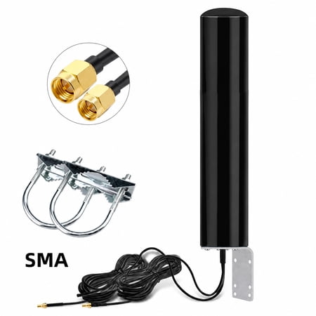 18dBi 4G/5G Wideband Outdoor Omnidirectional Antenna, High-Gain Signal Booster with 5m Cable, IP67 Waterproof 360° Coverage