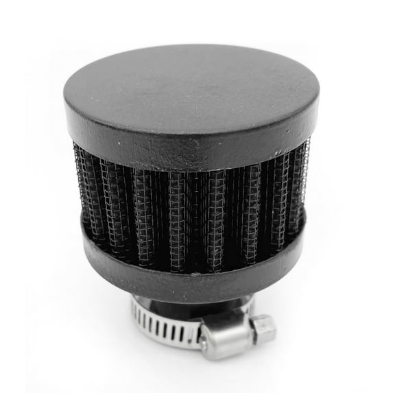 Black 18mm Mini Air Intake Crankcase Breather Filter Valve Cover Catch Tank