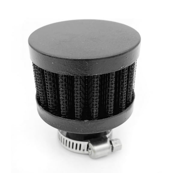 Black 18mm Mini Air Intake Crankcase Breather Filter Valve Cover Catch Tank