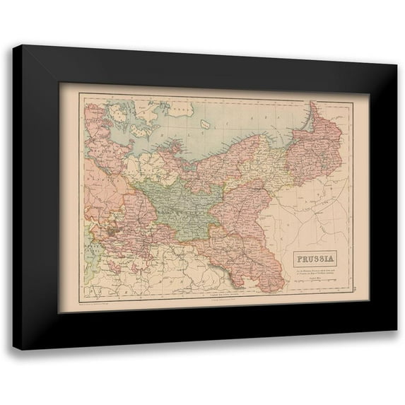 Black 18x13 Black Modern Framed Museum Art Print Titled - Europe Prussia Germany - Black 1867