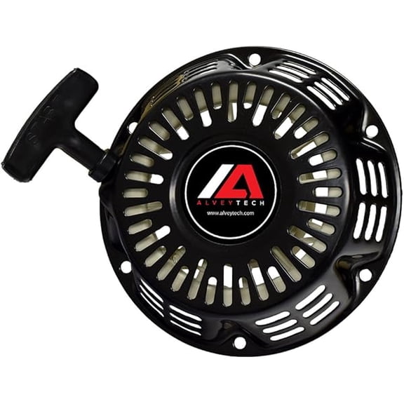 Black 196cc 6.5 HP Recoil Starter, Pull Start Rope Cord Assembly, Replacement Starter Housing With Handle, For 196cc 6.5 HP Gas Engines