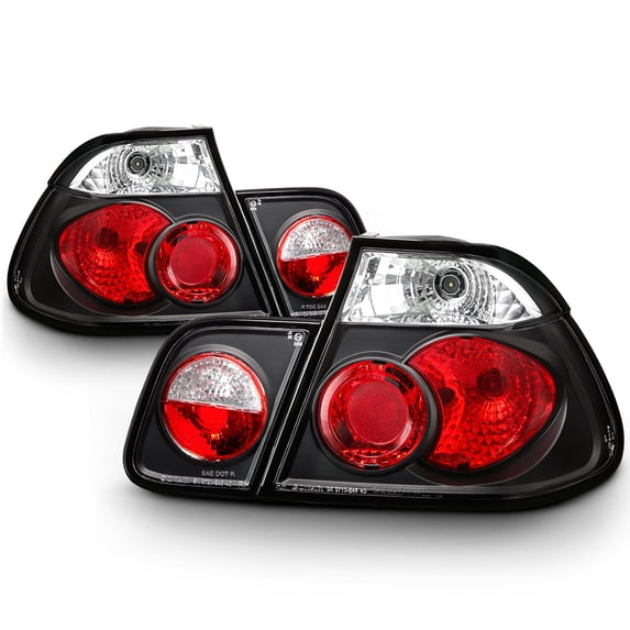 Black 1999-2001 BMW E46 323I/325i/328i/330I 4-Door Tail Lights Lamps Left+Right