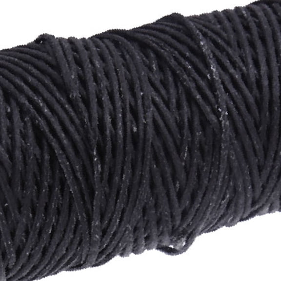Black 1mm Flat Waxed Sewing Thread, 50m Length for Leather Crafting and Shoe Repair