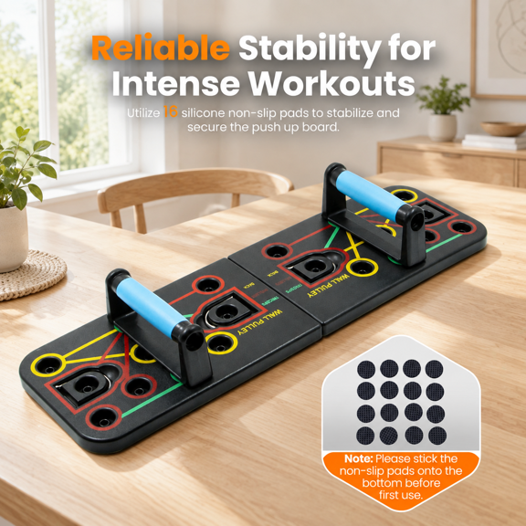 Black-2 17-in-1 Multi-Functional Portable Push-Up Stand Home Gym Set