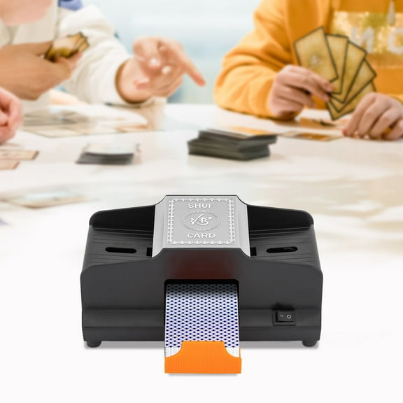 Black 2 Deck Automatic Card Shuffler Poker Cards Shuffling Machine Casino Gift