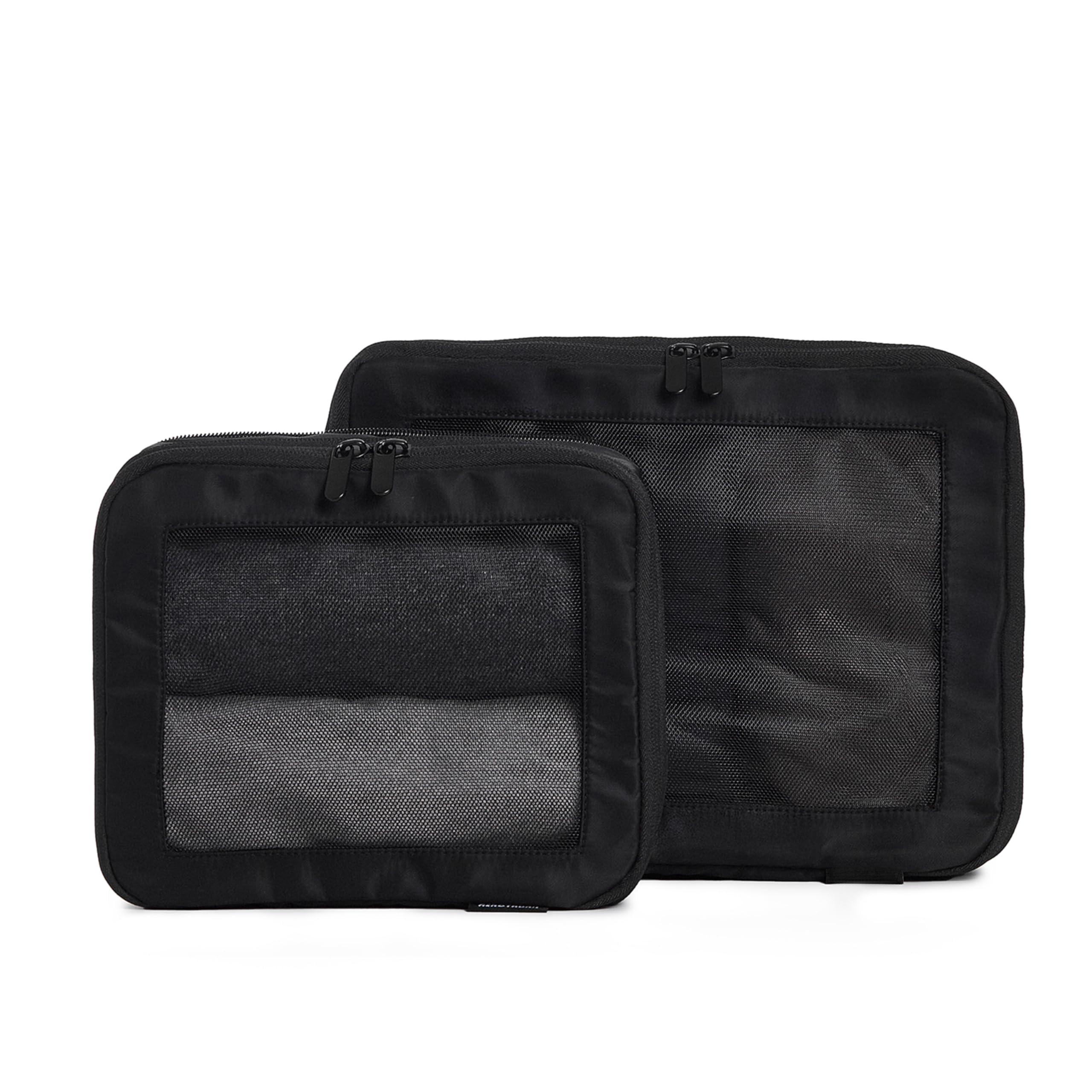Black 2-Pack Travel Packing Cubes Luggage Organizer Bags