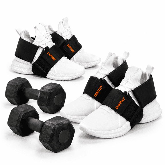 Black 2-Piece Monkey Foot Dumbbell Attachment for Glute Kickbacks and Leg Workouts