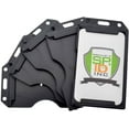thumbnail image 1 of Black 2 Sided Rigid Multi Card Holder - Vertical Side Load Plastic Badge Holder for Two I'd Cards by Specialist ID, 1 of 9