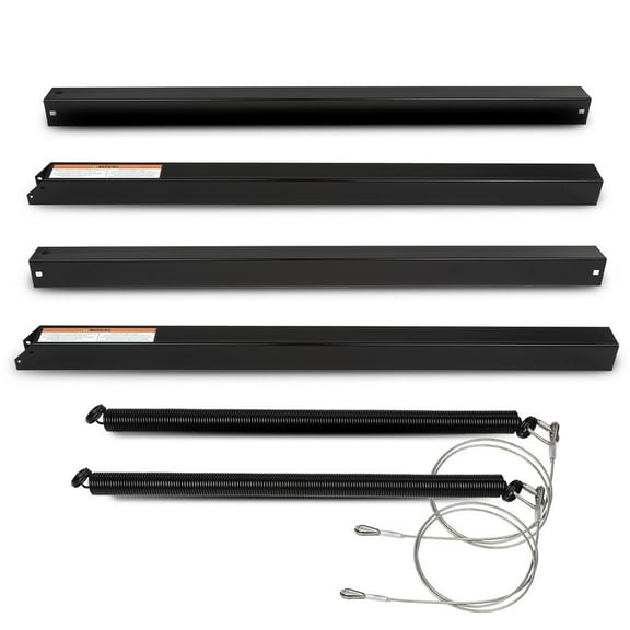 Black 2 Sided Tailgate Utility Trailer Gate & Ramp Lift Assist System 350 lbs