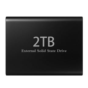 Black 2 T B Large Capacity External SSD USB 3.0 Hard Drive Type C-Computer/Laptop