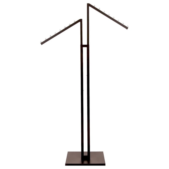 Black 2-Way Clothing Rack with Slant Arms