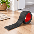 Threshold Protection Ramp Black 2” Wide x 10' Long Self-Adhesive Rubber Threshold Mobility Ramp ...