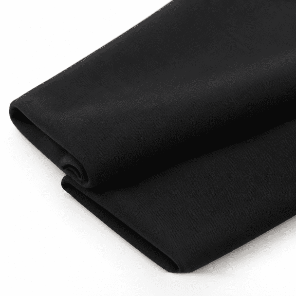 Black 2 Yard Heavy 4-Way Stretch Knit Fabric for Activewear, Yoga, and Crafts