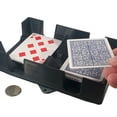thumbnail image 1 of Black 2 deck Cardian Deluxe Revolving or Swivel Plastic Playing Card Tray with metal spinner for rotating - Made in U.S.A., 1 of 7