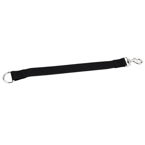 Black 20 Inch Heavy Duty Lock Strap, Door Latch Lock, Fence Gate Lock, Door Security Latch, Nylon Web Pasture Ranch Gate Hasp with D-Ring and Snap Hook, Multipurpose Safety Strap
