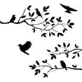 thumbnail image 1 of Black 20'' X 25'' Burnish Birds & Blossoms Vinyl Wall Decal ART Décor, 1 of 1