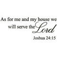 thumbnail image 1 of Black 20'' X 52'' Decalgeek As for me and my house, we will serve the Lord Vinyl wall art Inspirational quotes Vinyl wall art Inspirational quotes and saying home decor decal sticker, 1 of 1