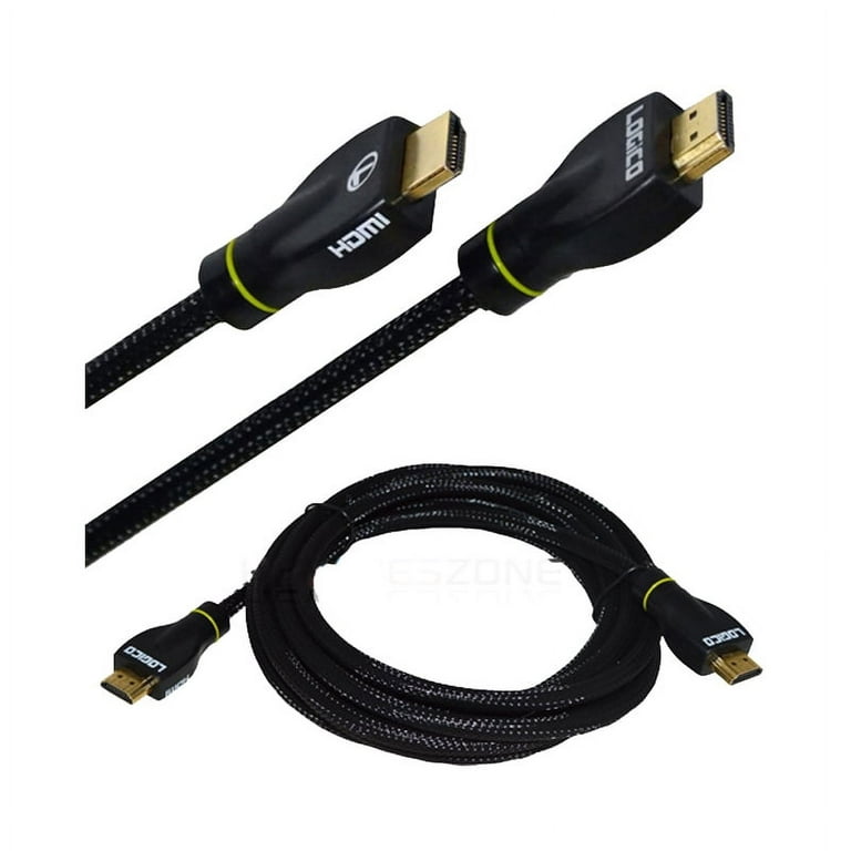 Black 20 ft 1080p 4K TV PC Blu-Ray High Speed HDMI Cable 3D Support w/  Ethernet 