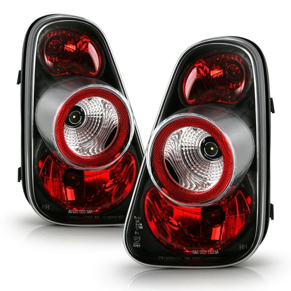 Black 2002-2006 Mini Cooper Tail Lights Rear Brake Lamps 02-06 Pair Left+Right