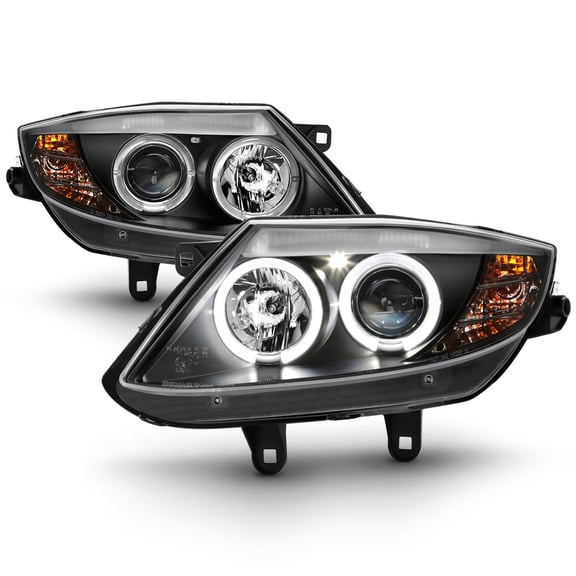 Black 2003-2008 BMW Z4 Dual LED Halo Projector Headlights Light Lamps Left+Right