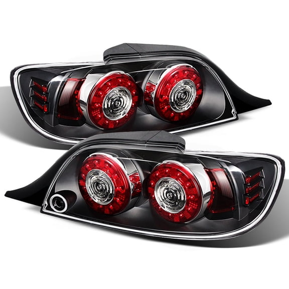 Black 2004-2008 Mazda RX-8 RX8 LED Tail Lights Rear Brake Lamps 04-08 Left+Right