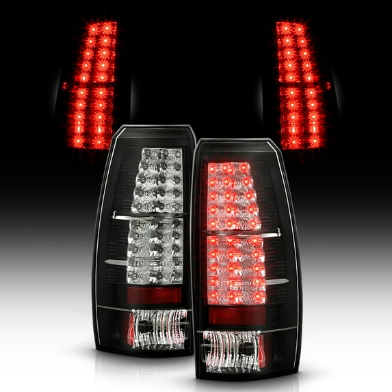 Black 2007-2013 Chevy Avalanche Lumileds LED Tail Lights Brake Lamps Left+Right
