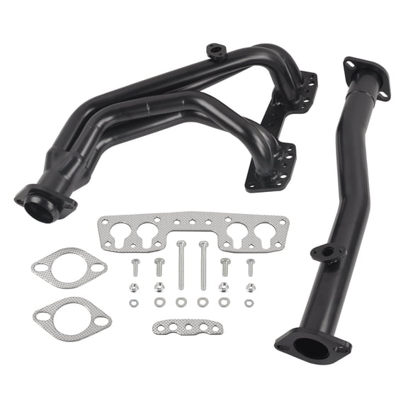 Black 201 Stainless Steel Exhaust Header System for 90-95 Toyota Pickup/4-Runner 2.4L 22RE 4WD - MT001093 - Performance Upgrade