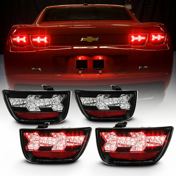 Black 2010-2013 Chevy Camaro Lumileds LED Tail Lights Lamps 10 11 12 13