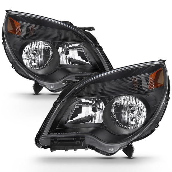 Black 2010-2015 Chevy Equinox LT/LS Headlights Replacement Headlamps 10-15 Light