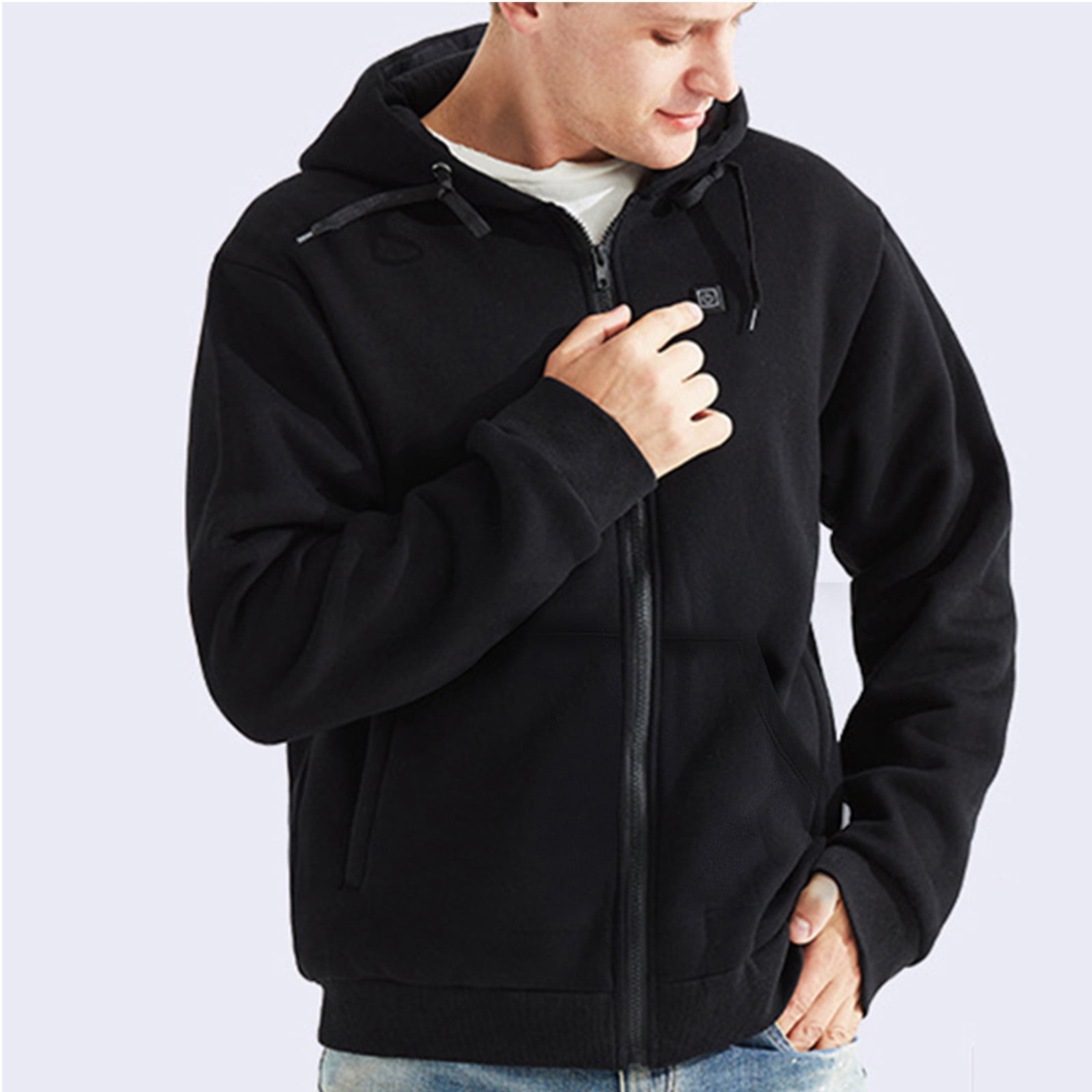 Black 2023 Friday Deals Floleo 2023 Winter Heated Vest Coat Thickened