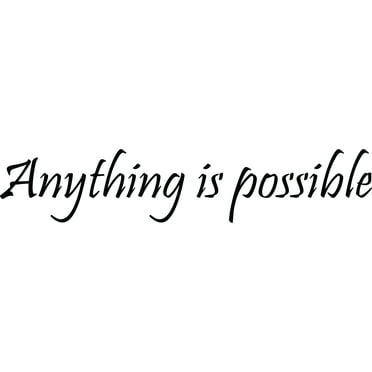 Black 22" x4" Picniva anything is possible Quotes Sayings Words Art Decor Lettering Vinyl Wall Art Inspirational Uplifting
