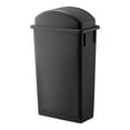 thumbnail image 1 of Black 23 Gallon Slim Rectangular Trash Can with lid Restaurant Trash can Commercial Trash can Tall Plastic Trash can Industrial Trash can Square Trash cans for Kitchen Trash can with Dome Swing Lid, 1 of 11