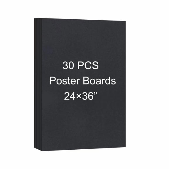 Black 24×36'' Poster Board, 30-Sheet Bulk