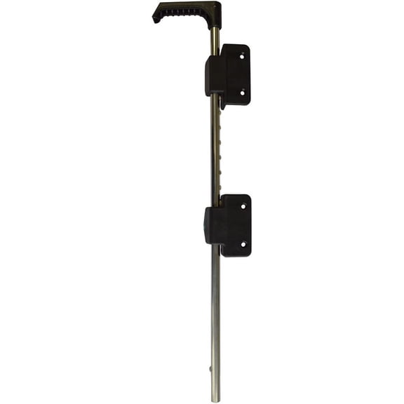Black 24 Inch Key-Lockable Stainless Steel Drop Rod | Keyed Alike | NW38305KL-24SSB