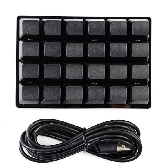 Black 24-key Keypad Mechanical Keyboards Custom Shortcut Programmables W5C8 D3Z1