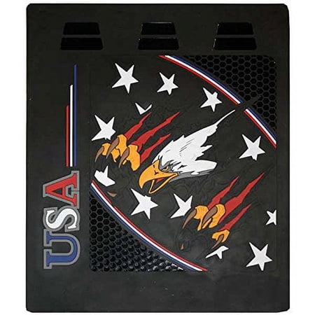 Black 24" x 30" "American Eagle Claws USA" Fiberglass Reinforced Rubber Semi Truck Mud Flaps-Pair