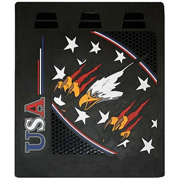 Black 24" x 30" "American Eagle Claws USA" Fiberglass Reinforced Rubber Semi Truck Mud Flaps-Pair