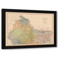 thumbnail image 1 of Black 24x18 Black Modern Wood Framed Wall Art Titled - Northwest India - Black 1867, 1 of 6